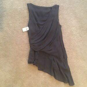 Cynthia Steffe Asymmetrical Sleeveless Top, Grey, Size 4